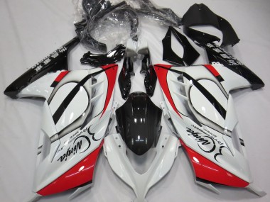 Red and White 2013-2018 Ninja 300 Motorcycle Fairing