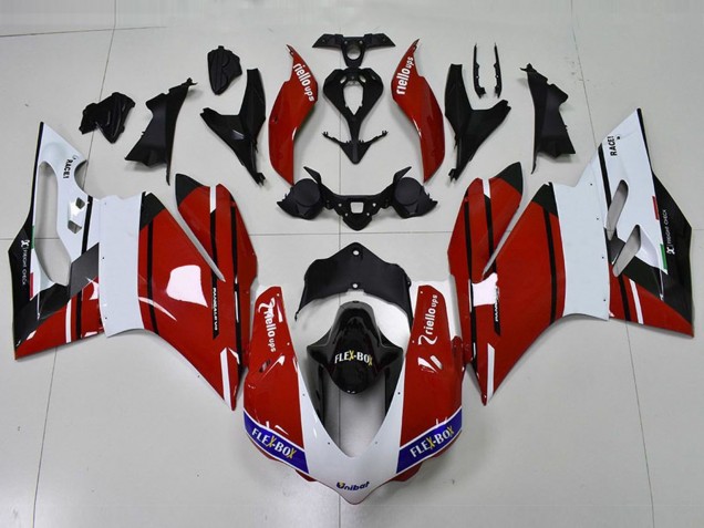 Red and White 2015-2017 Ducati 959 1299 Motorcycle Fairing Red and White 2015-2017 Ducati 959 1299 Motorcycle Fairing