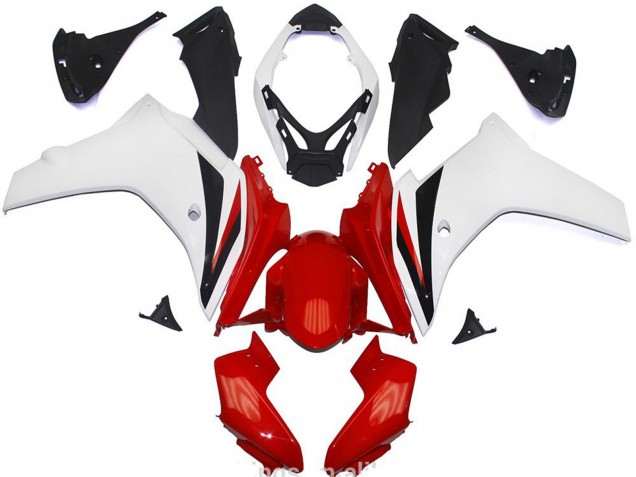 Red and White Gloss 2011-2012 CBR600F Motorcycle Fairing Red and White Gloss 2011-2012 CBR600F Motorcycle Fairing