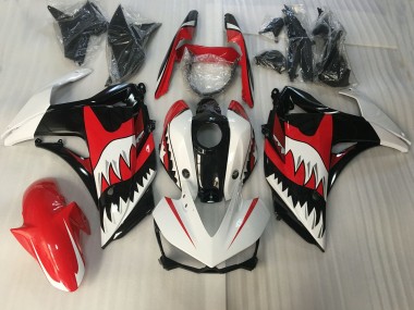 Red and White Shark 2015-2018 R3 Motorcycle Fairing