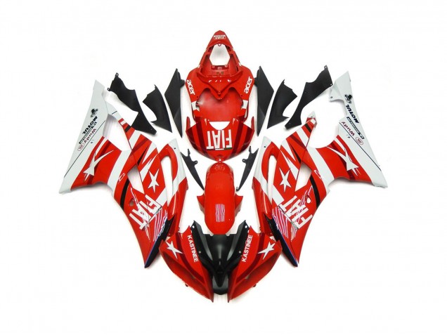 Red and White with Stars 2008-2016 R6 Motorcycle Fairing Red and White with Stars 2008-2016 R6 Motorcycle Fairing