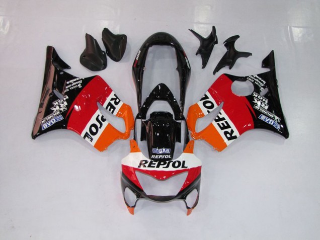 Repsol Red Orange and Black 1999-2000 CBR600 F4 Motorcycle Fairing
