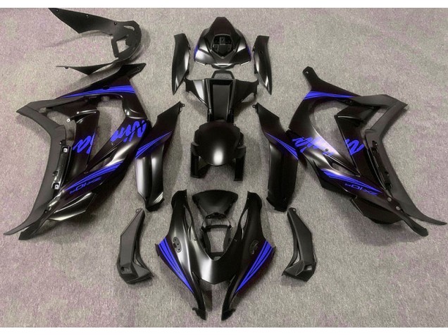 Satin Black & Blue 2016-2019 ZX10R Motorcycle Fairing Satin Black & Blue 2016-2019 ZX10R Motorcycle Fairing