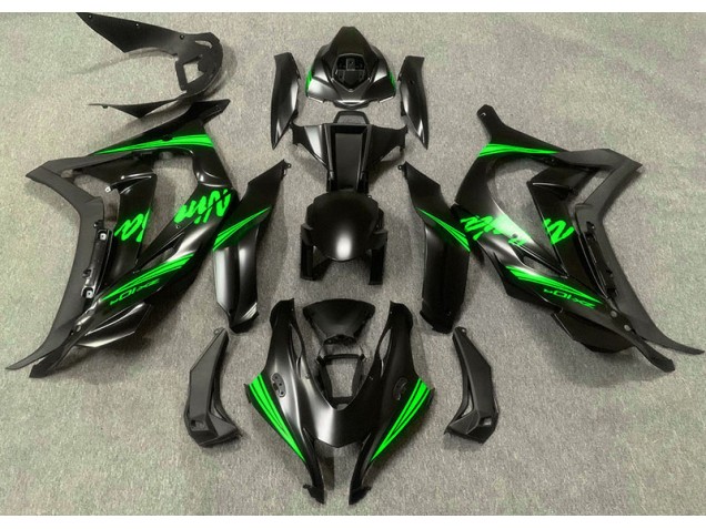 Satin Black & Green 2016-2019 ZX10R Motorcycle Fairing