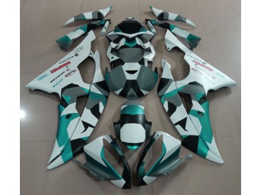 Seafoam Green Snow Camo 2008-2016 R6 Motorcycle Fairing