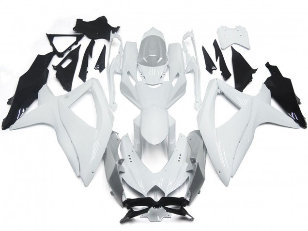 Shining Gloss White With Silver 2008-2010 GSXR 600-750 Motorcycle Fairing Shining Gloss White With Silver 2008-2010 GSXR 600-750 Motorcycle Fairing