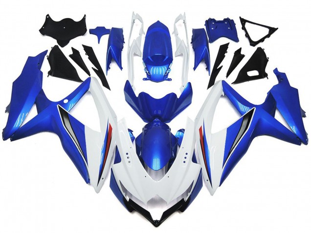 Shining Gloss White With Silver and blue 2008-2010 GSXR 600-750 Motorcycle Fairing Shining Gloss White With Silver and blue 2008-2010 GSXR 600-750 Motorcycle Fairing