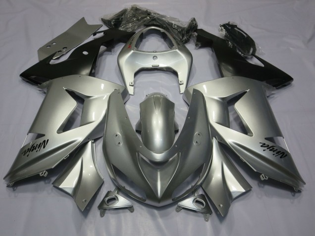 Silver 2003-2004 ZX6R Motorcycle Fairing Silver 2003-2004 ZX6R Motorcycle Fairing