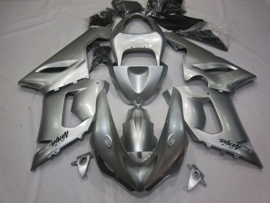 Silver 2005-2006 ZX6R Motorcycle Fairing