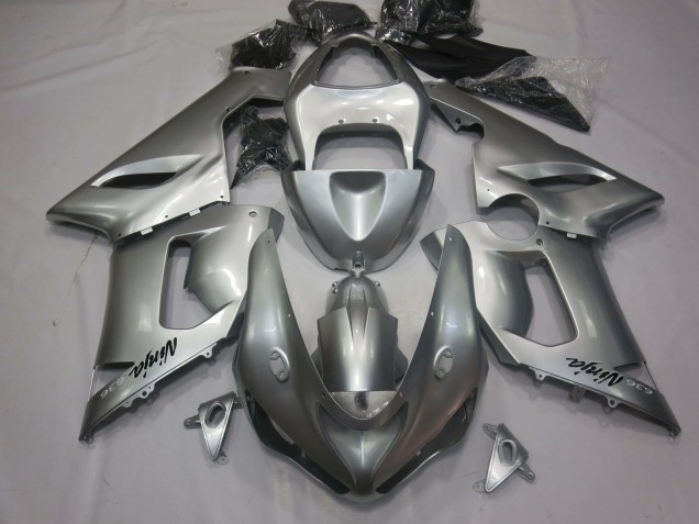 Silver 2005-2006 ZX6R Motorcycle Fairing Silver 2005-2006 ZX6R Motorcycle Fairing