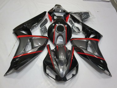 Silver Black Red Pin Stripe 2006-2007 CBR1000RR Motorcycle Fairing