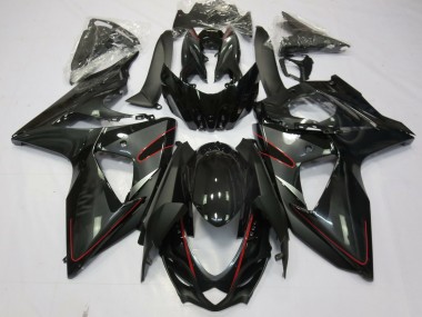 Silver Black and Red 2009-2016 GSXR 1000 Motorcycle Fairing