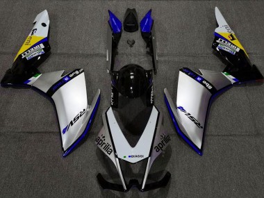 Silver Pirelli & Blue 2010-2015 RSV4 1000 Motorcycle Fairing