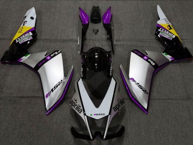 Silver Pirelli & Purple 2010-2015 RSV4 1000 Motorcycle Fairing