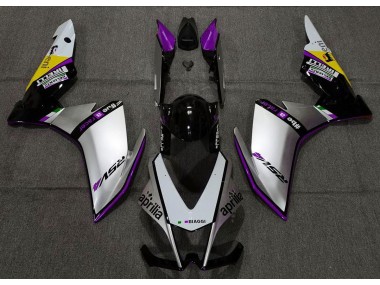 Silver Pirelli & Purple 2010-2015 RSV4 1000 Motorcycle Fairing