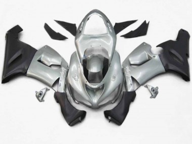 Silver Red Flame 2005-2006 ZX6R Motorcycle Fairing