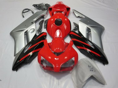 Silver Red and Black 2004-2005 CBR1000RR Motorcycle Fairing