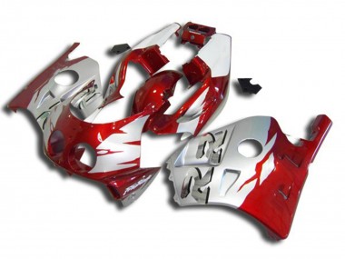 Silver Red and White 1990-1998 CBR250RR Motorcycle Fairing