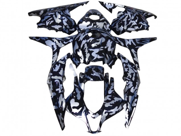Silver Snow Camo 2009-2012 CBR600RR Motorcycle Fairing Silver Snow Camo 2009-2012 CBR600RR Motorcycle Fairing