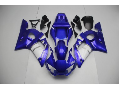 Silver White and Blue 1998-2002 R6 Motorcycle Fairing