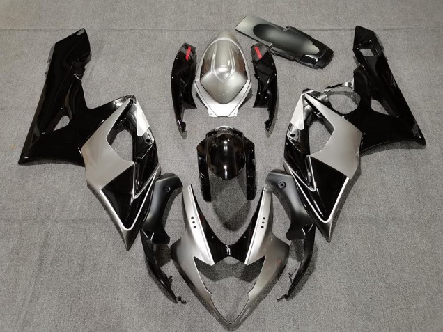 Silver and Black 2005-2006 GSXR 1000 Motorcycle Fairing Silver and Black 2005-2006 GSXR 1000 Motorcycle Fairing
