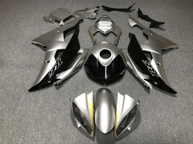 Silver and Black Custom 2008-2016 R6 Motorcycle Fairing