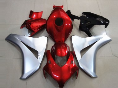 Silver and Candy Apple 2008-2011 CBR1000RR Motorcycle Fairing