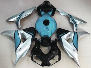 Silver and Light Blue Custom 2006-2007 CBR1000RR Motorcycle Fairing