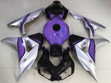 Silver and Purple Custom 2006-2007 CBR1000RR Motorcycle Fairing