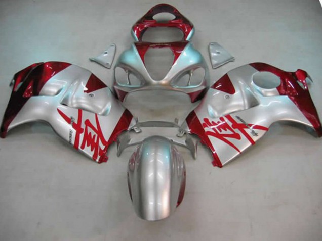 Silver and Red 1997-2007 GSXR 1300 Hayabusa Motorcycle Fairing Silver and Red 1997-2007 GSXR 1300 Hayabusa Motorcycle Fairing