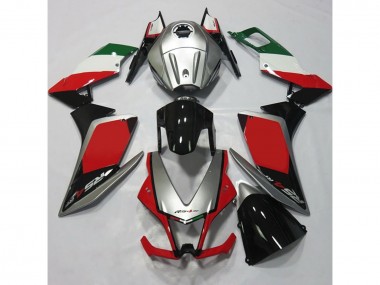 Silver and Red 2012-2015 RS4 125 Motorcycle Fairing
