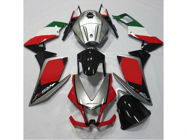 Silver and Red 2012-2015 RS4 125 Motorcycle Fairing