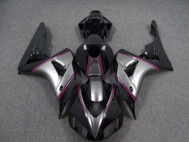 Silver with Pink Pin Stripe 2006-2007 CBR1000RR Motorcycle Fairing