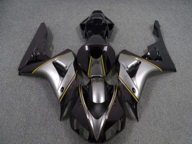 Silver with Yellow Pin Stripe 2006-2007 CBR1000RR Motorcycle Fairing