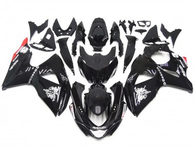 Solid Gloss Black Red style 2009-2016 GSXR 1000 Motorcycle Fairing