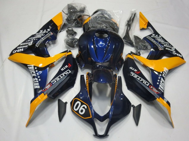 Special Deep Blue and Yellow 2007-2008 CBR600RR Motorcycle Fairing Special Deep Blue and Yellow 2007-2008 CBR600RR Motorcycle Fairing