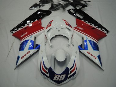 Star Blue 2007-2014 Ducati 848 1098 1198 Motorcycle Fairing