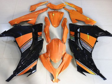 Sunrise Orange and Black 2013-2018 Ninja 300 Motorcycle Fairing