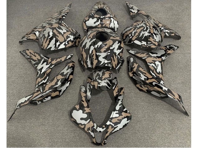 Tan and Silver Camo 2009-2012 CBR600RR Motorcycle Fairing Tan and Silver Camo 2009-2012 CBR600RR Motorcycle Fairing