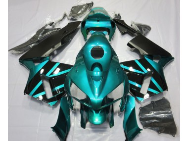 Teal & Gloss Black Design 2005-2006 CBR600RR Motorcycle Fairing