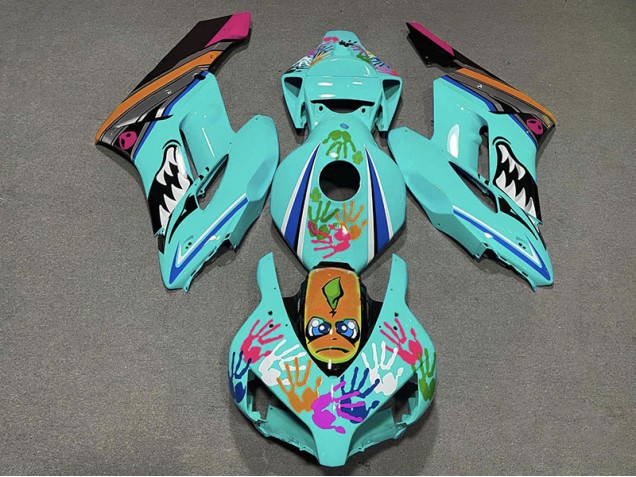 Teal Shark 2004-2005 CBR1000RR Motorcycle Fairing Teal Shark 2004-2005 CBR1000RR Motorcycle Fairing
