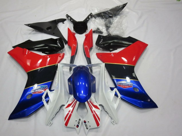 Tri Color Gold Stripe 2011-2012 CBR600F Motorcycle Fairing Tri Color Gold Stripe 2011-2012 CBR600F Motorcycle Fairing