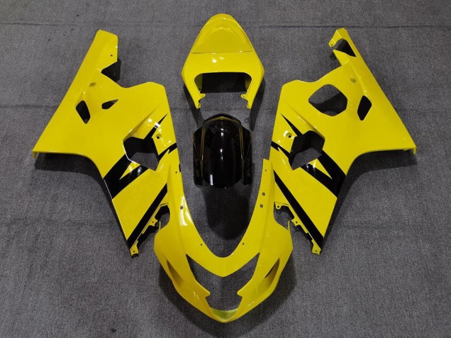Vibrant Gloss Yellow Custom OEM Style 2004-2005 GSXR 600-750 Motorcycle Fairing Vibrant Gloss Yellow Custom OEM Style 2004-2005 GSXR 600-750 Motorcycle Fairing