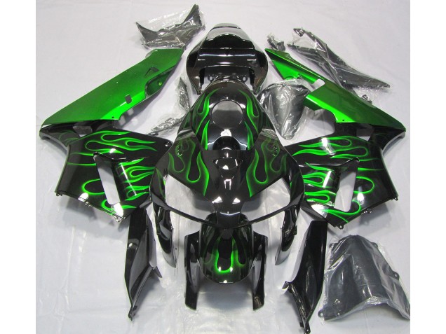 Vibrant Green Flame 2005-2006 CBR600RR Motorcycle Fairing Vibrant Green Flame 2005-2006 CBR600RR Motorcycle Fairing