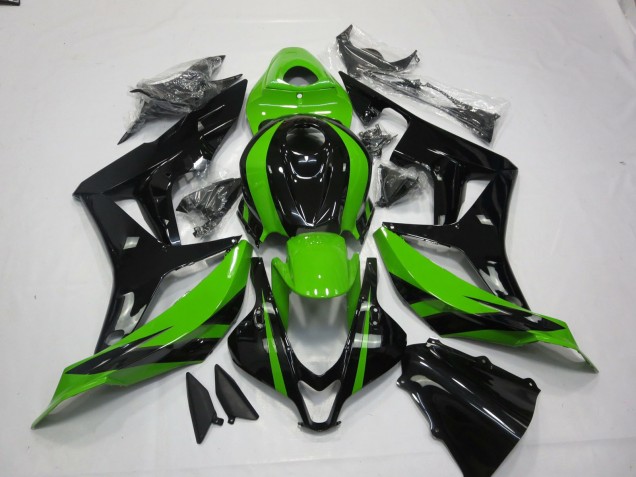 Vibrant Green and Black 2007-2008 CBR600RR Motorcycle Fairing Vibrant Green and Black 2007-2008 CBR600RR Motorcycle Fairing