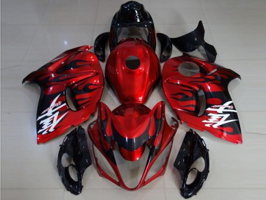 Vibrant Red & Flame 2008-2020 GSXR 1300 Hayabusa Motorcycle Fairing