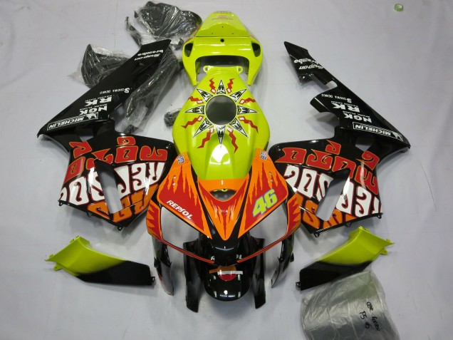 Vibrant Yellow Rossi 2005-2006 CBR600RR Motorcycle Fairing