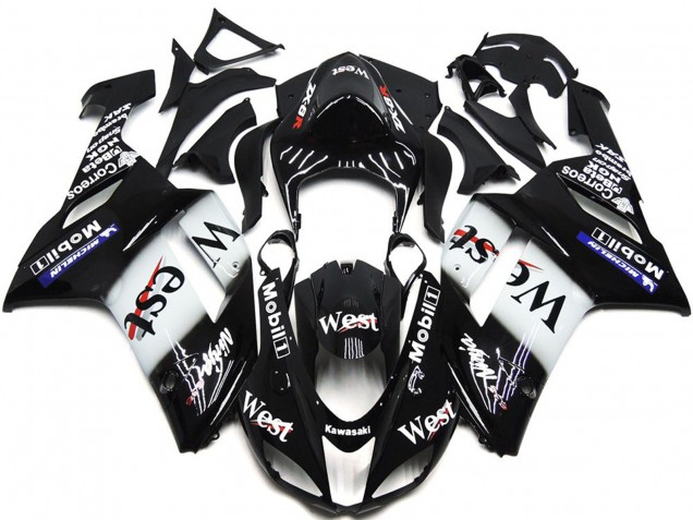 West Gloss Slick 2007-2008 ZX6R Motorcycle Fairing West Gloss Slick 2007-2008 ZX6R Motorcycle Fairing