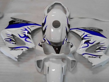 White Blue Flame 2002-2012 VFR800 Motorcycle Fairing