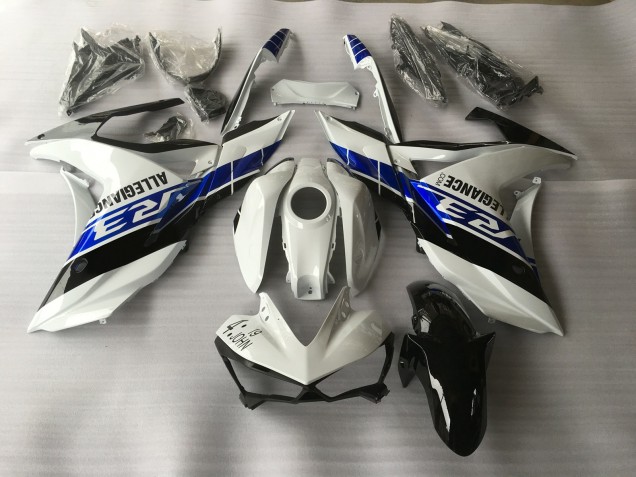 White Blue and Black 2015-2018 R3 Motorcycle Fairing